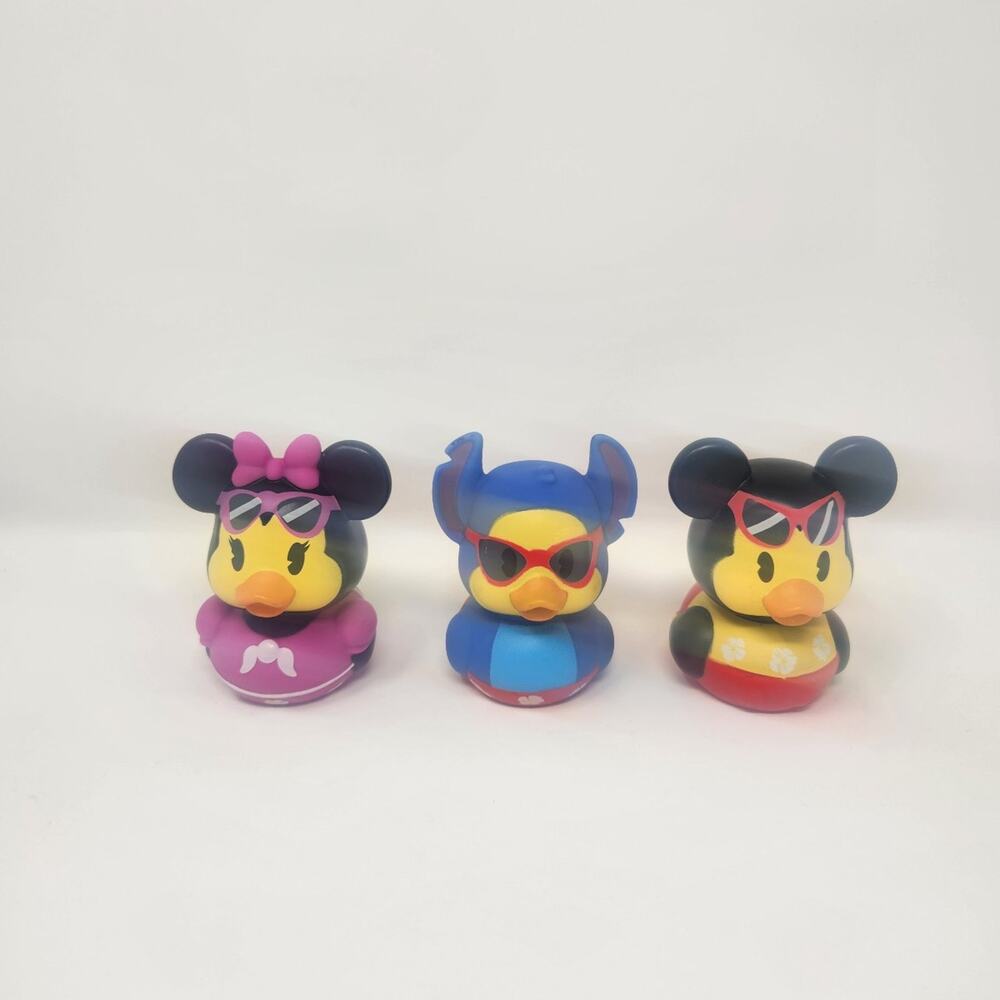 Disney Summertime Minnie Mouse, Stitch, Mickey Mouse Rubber Ducks